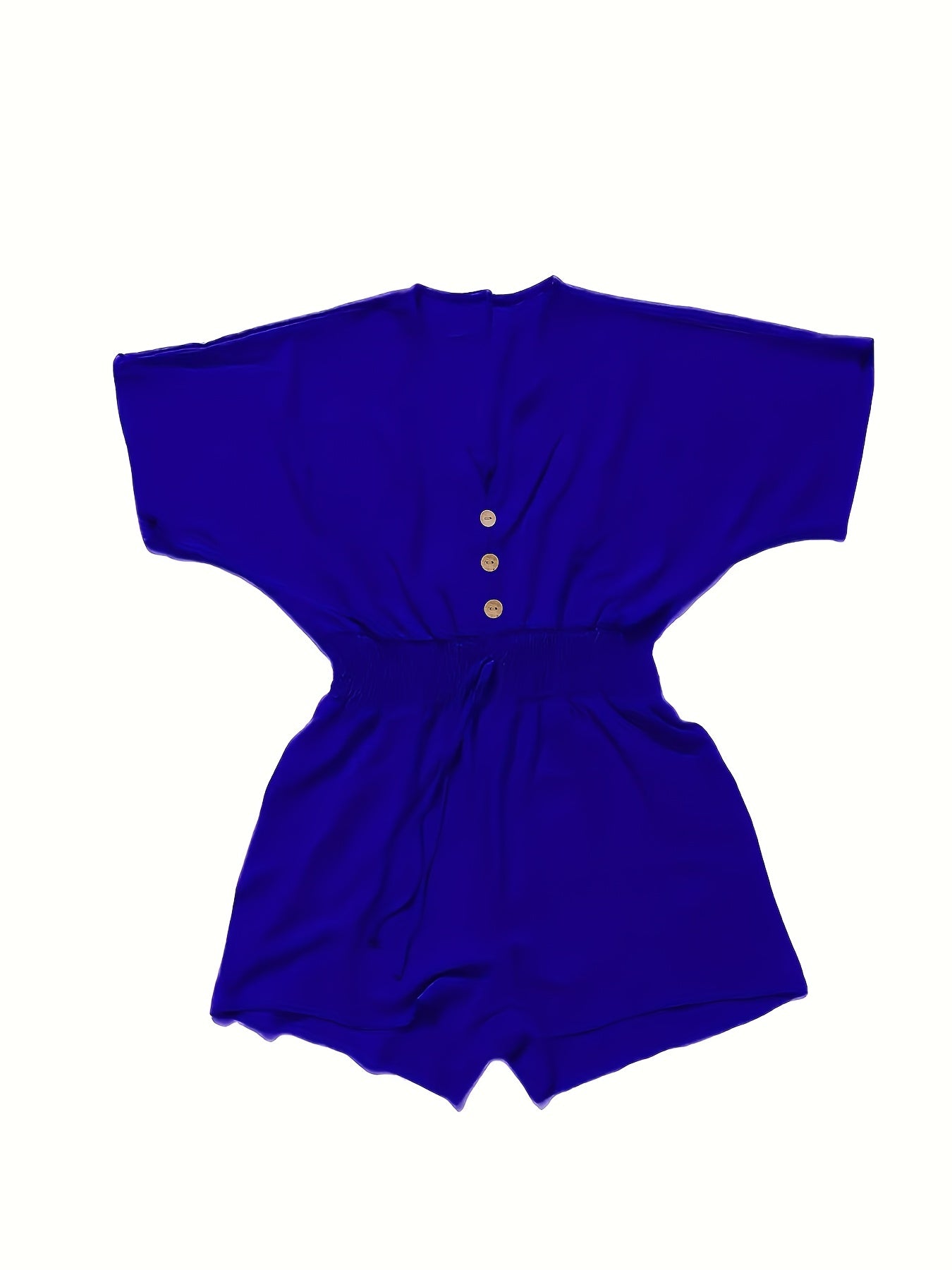 Women's Elegant V-Neck Button-Front Blouse Dress with Waist Tie Belt & Short Sleeves - Solid Color Black Office to Casual Wear, Machine Washable Non-Stretch Fabric, Dress Blouses Elegant, Allseason Apparel, Nontransparent Material, Professional Clothing,